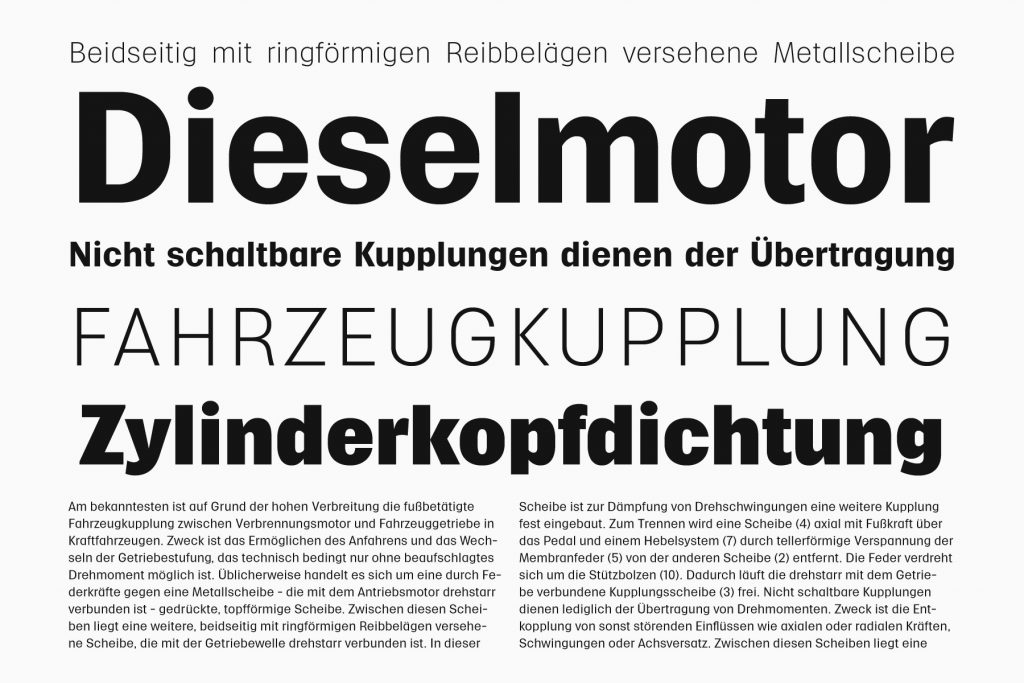 Konen Zeitung – Displayschrift