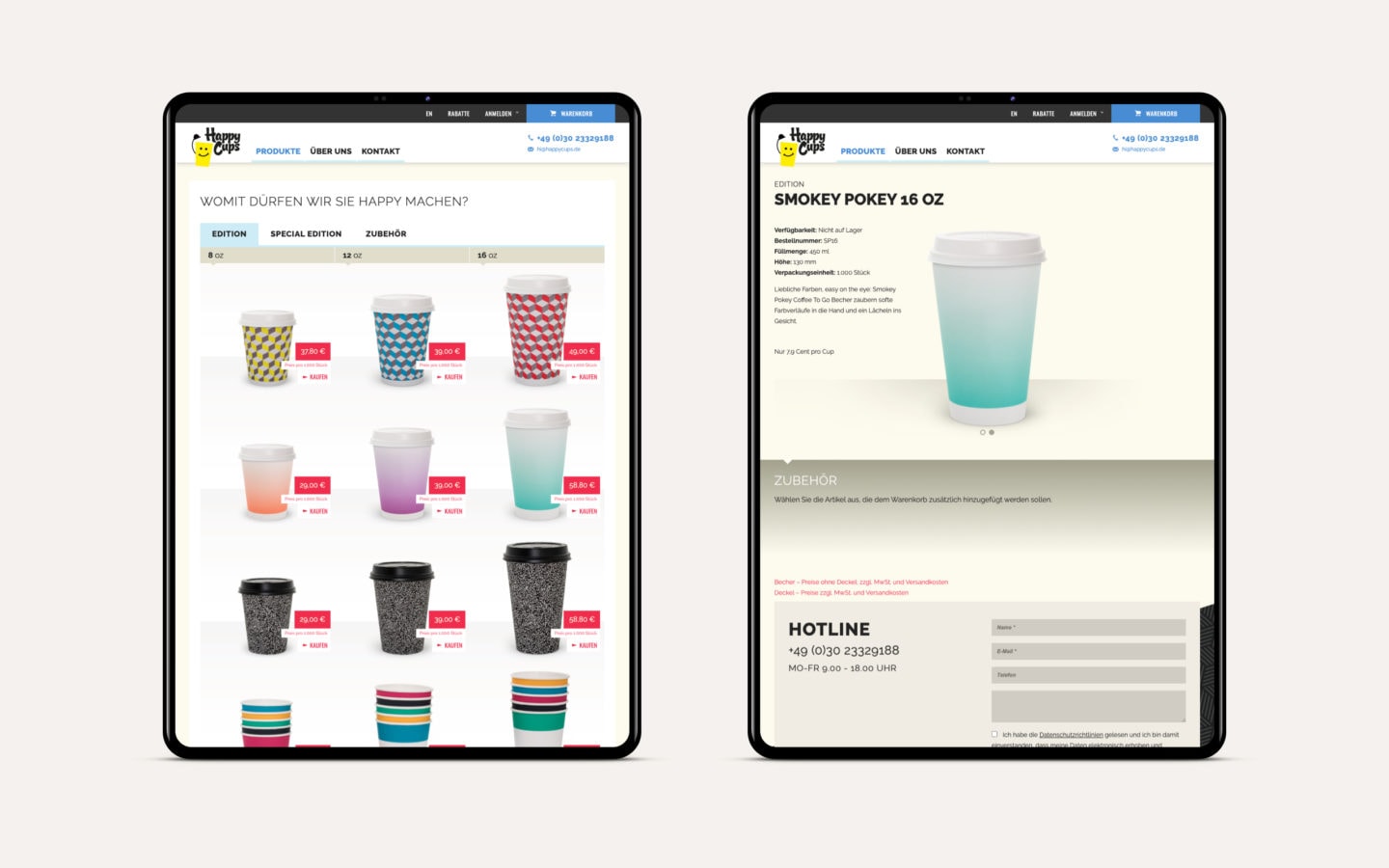 Happy Cups Onlineshop Produkte [tablet]